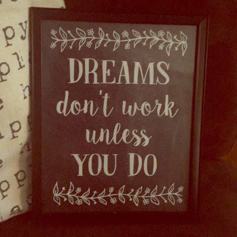 Inspirational quote in a  Picture Frame